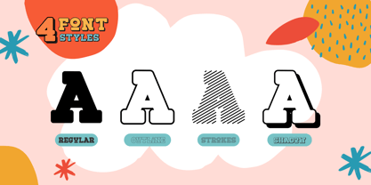 Fox Brick Outline Font Poster 2