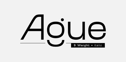 Ague Font Poster 1