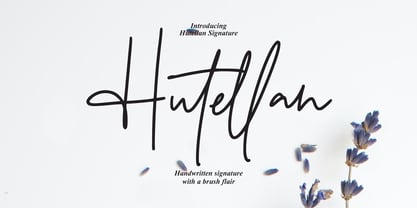 Hutellan Signature Font Poster 1