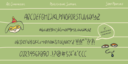 SL Sleep More Font Poster 8