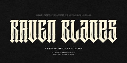 Raven Blades Font Poster 1
