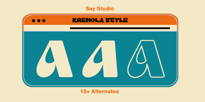 Kremola Outline Font Poster 11