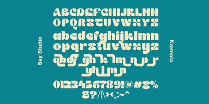 Kremola Outline Font Poster 12