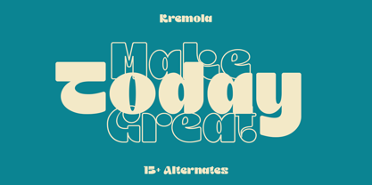 Kremola Outline Font Poster 4