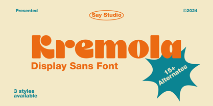 Kremola Outline Font Poster 1