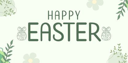 Spring Egg Font Poster 2