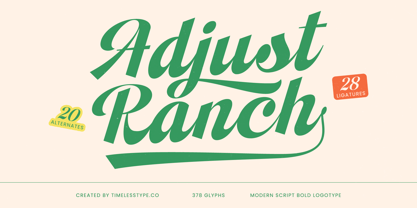 Adjust Ranch Font Poster 1