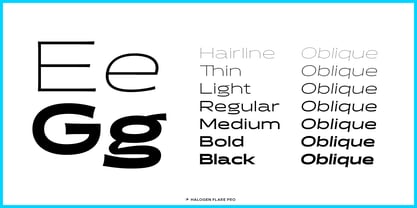 Halogen Flare Pro Font Poster 9