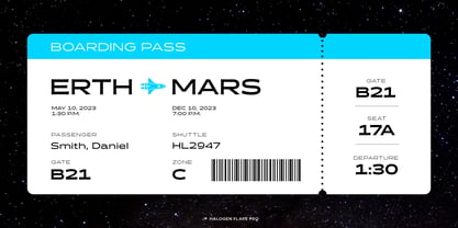 Halogen Flare Pro Font Poster 5