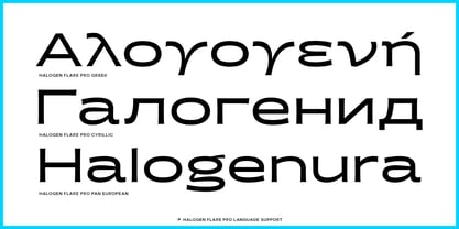 Halogen Flare Pro Font Poster 2