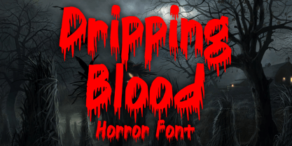 Dripping Blood Font Poster 1