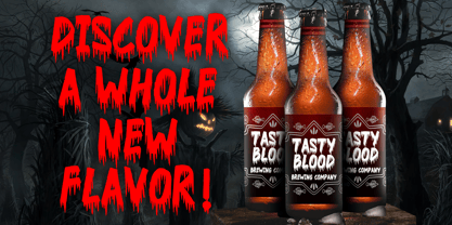 Dripping Blood Font Poster 2