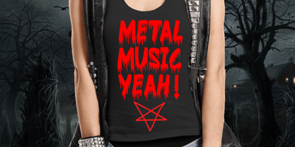 Dripping Blood Font Poster 3