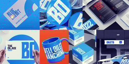 Blue Oil Serif Font Poster 5
