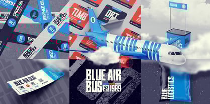 Blue Oil Serif Font Poster 3