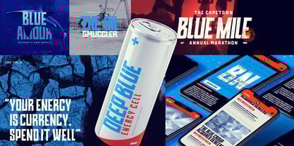 Blue Oil Serif Font Poster 7