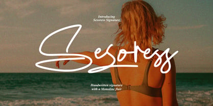 Sesoress Signature Font Poster 1