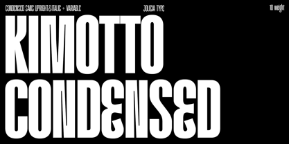 Kimotto Condensed Font Poster 1