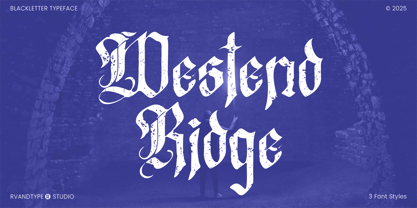 Westend Ridge Font Poster 1