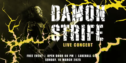 Cracked Slash Font Poster 2