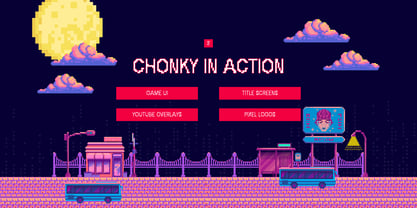 Chonky Bits Font Font Poster 5