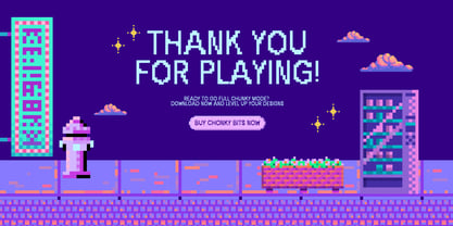 Chonky Bits Font Font Poster 9