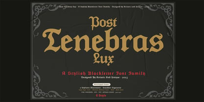 Post Tenebras Lux Font Poster 2