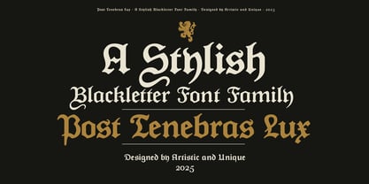 Post Tenebras Lux Font Poster 3