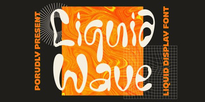 Liquid Wave Font Poster 1