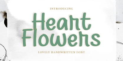 Heart Flowers Font Poster 1