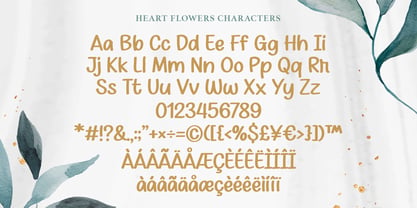 Heart Flowers Font Poster 5
