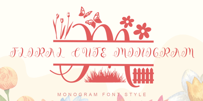 Cute Monogram Style Font Poster 1