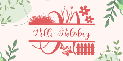 Cute Monogram Style Font Poster 2