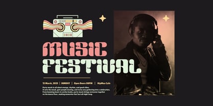 Groovy Bubble Font Poster 2