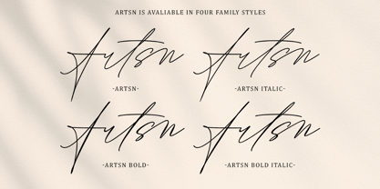 Artsn Script Pro Font Poster 3