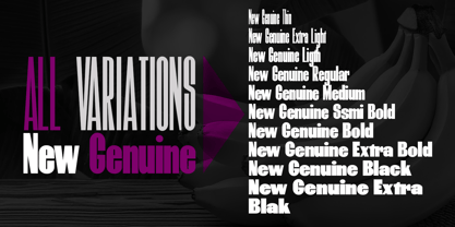 New Genuine Font Poster 5