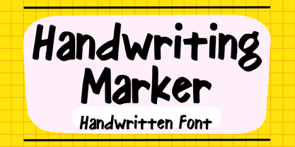 Handwriting Marker Font Poster 1