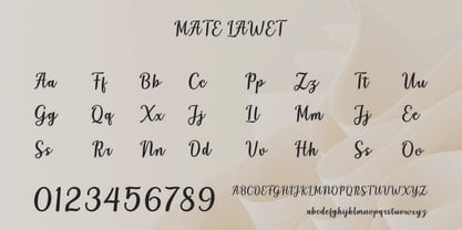 Mate Lawet Font Poster 7