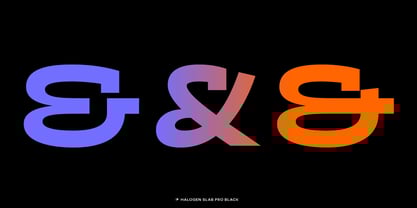 Halogen Slab Pro Font Poster 7