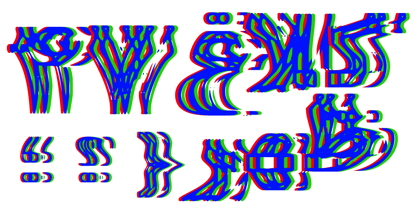 Persian Glitch Font Poster 2