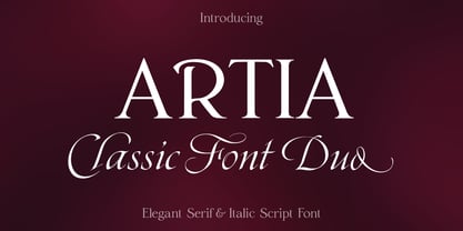 Artia Duo Font Poster 1