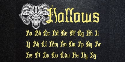 Deaths Hallows Font Poster 2