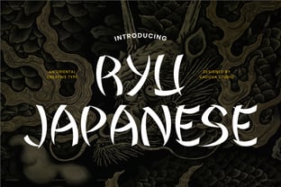 Ryu Japanese Font Poster 1