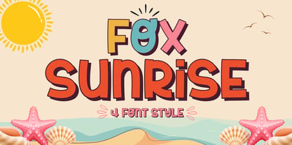 Fox Sunrise Font Poster 1