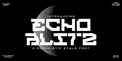 Echo Blitz Font Poster 2