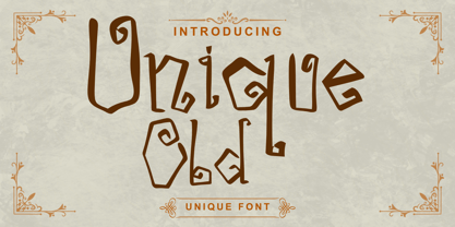 Unique Old Font Poster 1