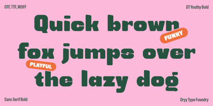 DT Youthy Bold Font Poster 4