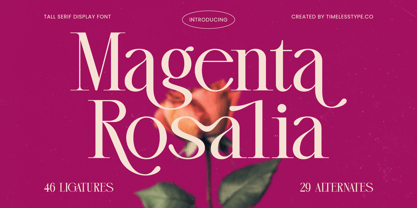 Magenta Rosalia Font Poster 1