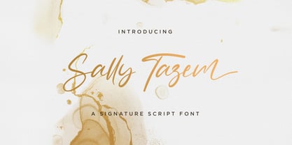 Sally Tazem Font Poster 1