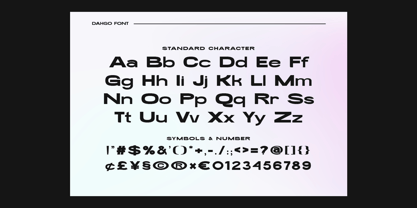 Dahgo Font Poster 2